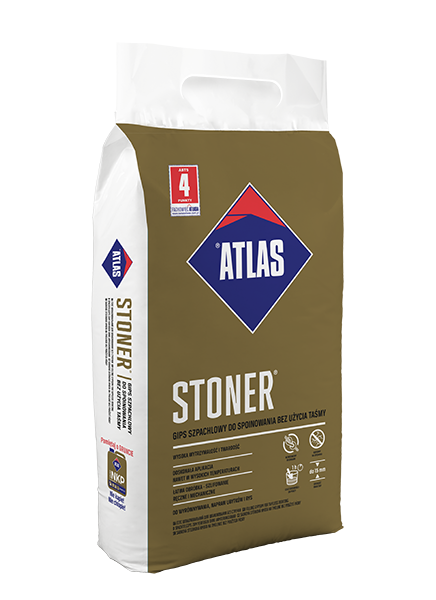 Spachtelgips Gipskartonplatten verfugen ohne Armierungsbänder ATLAS GIPS STONER 5Kg