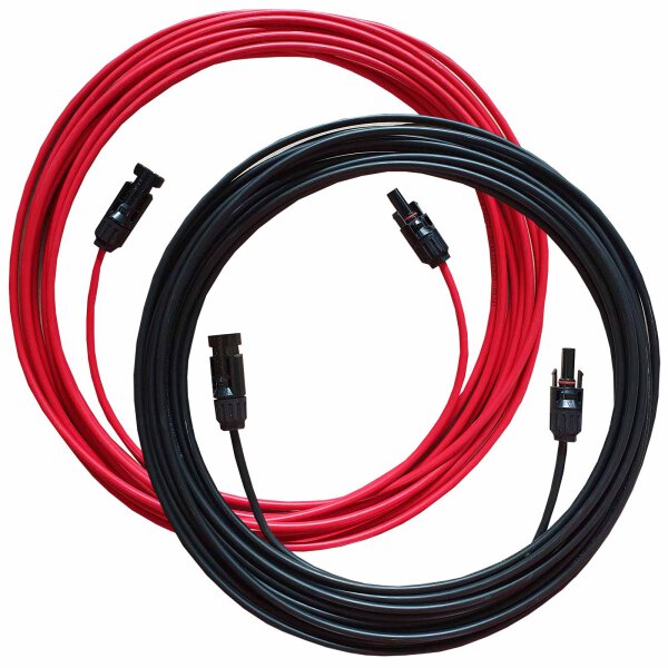 Solarkabel Solarleitung Verlängerungskabel Rot Schwarz 4mm² Solarstecker 2x 3m