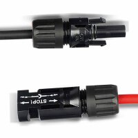 Solarkabel Solarleitung Verlängerungskabel Rot Schwarz 4mm² Solarstecker 0,5m