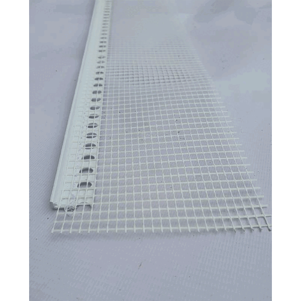 Gewebeleiste Putzanschluss PVC Abschlussprofil 3 oder 6 mm mit Gewebe