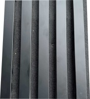 Akustik Wandpaneel Schwarz MDF 60cmx280cm und 21mm Stark