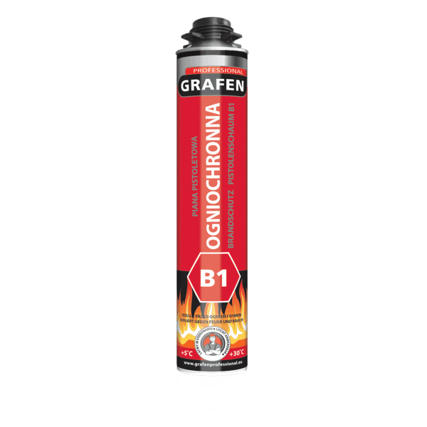 Brandschutzschaum B1  Montageschaum Bauschaum  Füllschaum Dämmschaum 750 ml 845g