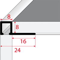 Quadratprofil Aluminium 8mm 2,5m