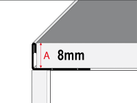 Winkelprofil Aluminium für Fliesen 8mm 2,5m