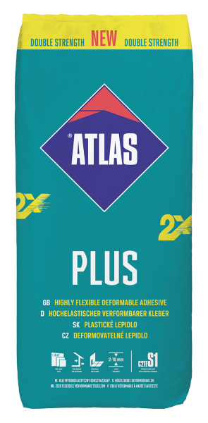 Fliesenkelber ATLAS PLUS  hochelastischer verformungsfähiger Kleber  bis 300 x 100  C2TE S1 2-10 mm