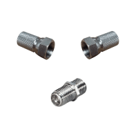F-Stecker 5x F-Verbinder SAT-Kabelverlängerung SET...