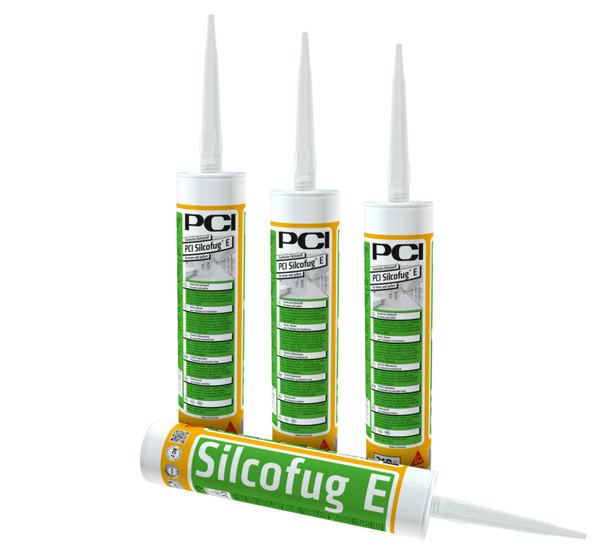 PCI Silcofug E Silicon Siliconfuge Sanitärsilicon Dichtstoff Silikon Silbergrau 310ml