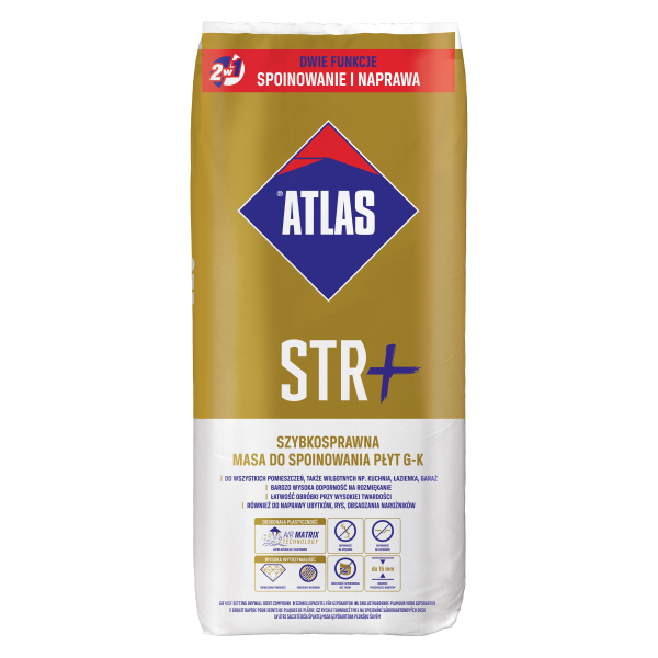 Schnelltrocknende Spachtelmasse für Gipskartonplatten Q1-Q3 ATLAS STR+