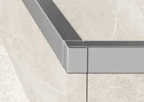 Quadratprofil Edelstahl Ecken 8mm