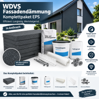 WDVS Fassadendämmung Komplettpaket 100 m²...