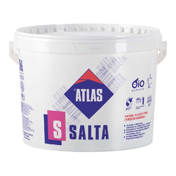 Silikatfarbe Fassaden Farbe ATLAS SALTA S Grau 10L