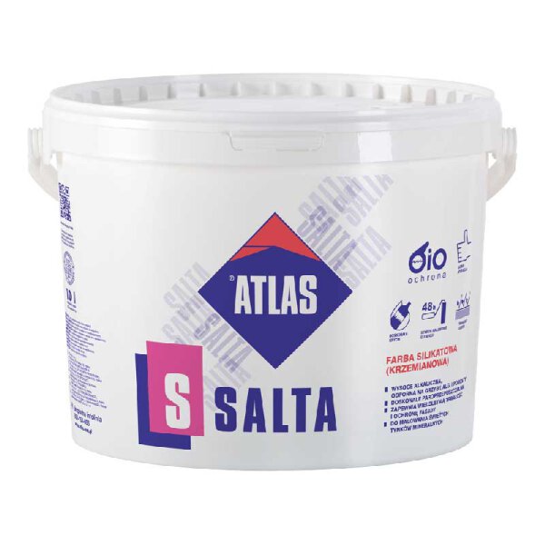 Silikatfarbe Fassaden Farbe ATLAS SALTA S Hellgrau 10L
